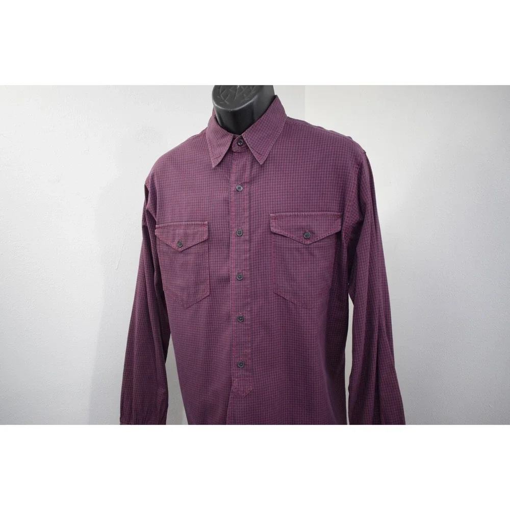 VTG Polo Ralph Lauren Woodsman Workshirt Plaid Long Sleeve‎ Mens Size Medium